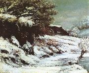 Gustave Courbet View of snow oil painting picture wholesale